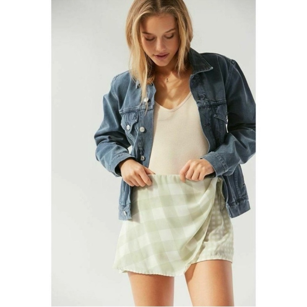 Urban Outfitters Rylan Gingham Wrap Skort